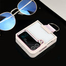 For Samsung Galaxy Z Flip4 Shield Transparent TPU + PC Phone Case with Ring(Pink)