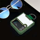 For Samsung Galaxy Z Flip4 Shield Transparent TPU + PC Phone Case with Ring(Dark Green)