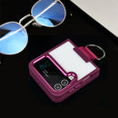 For Samsung Galaxy Z Flip4 Shield Transparent TPU + PC Phone Case with Ring(Red)