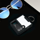 For Samsung Galaxy Z Flip4 Shield Transparent TPU + PC Phone Case with Ring(Black)