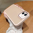 For iPhone 12 / 12 Pro Shield Skin Feel PC + TPU Phone Case(Pink)