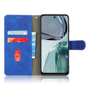 For Motorola Moto G62 Skin Feel Magnetic Flip Leather Phone Case(Blue)