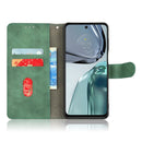 For Motorola Moto G62 Skin Feel Magnetic Flip Leather Phone Case(Green)