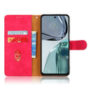 For Motorola Moto G62 Skin Feel Magnetic Flip Leather Phone Case(Rose Red)