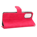 For Motorola Moto G62 Skin Feel Magnetic Flip Leather Phone Case(Rose Red)