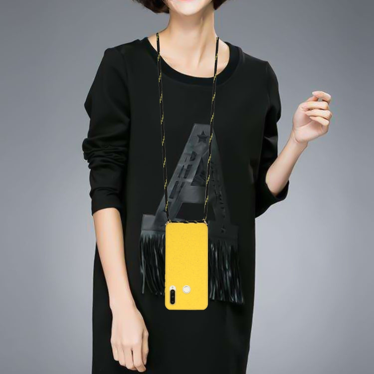 For Huawei P30 Lite Wheat Straw Material + TPU Protective Case with Lanyard(Yellow)
