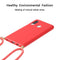 For Huawei P30 Lite Wheat Straw Material + TPU Protective Case with Lanyard(Red)