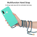 For Huawei P30 Lite Wheat Straw Material + TPU Protective Case with Lanyard(Green)