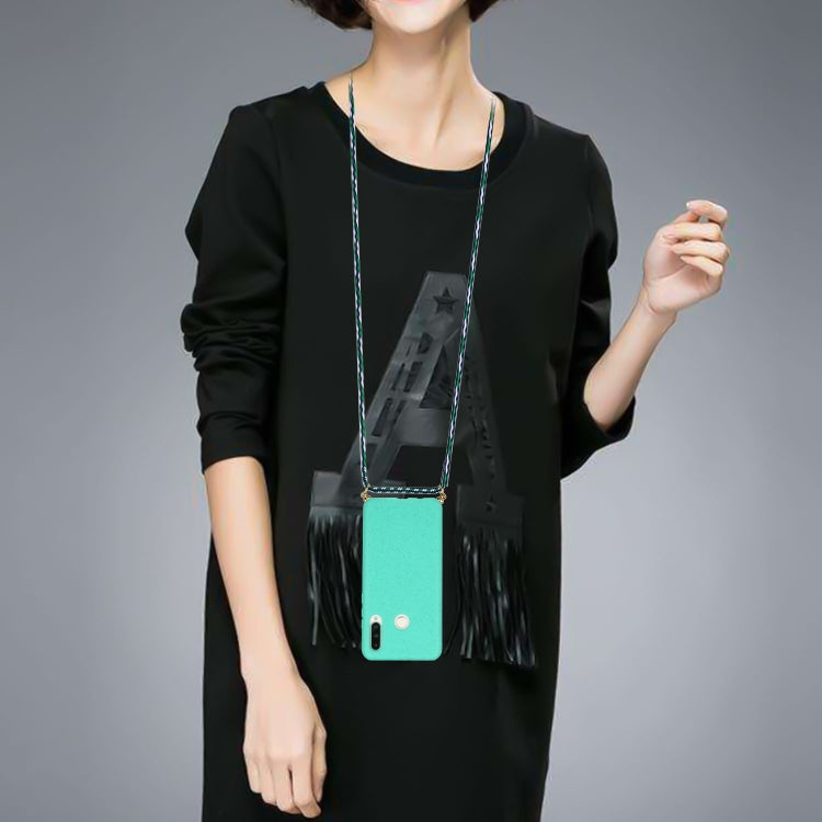 For Huawei P30 Lite Wheat Straw Material + TPU Protective Case with Lanyard(Green)