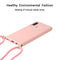 For Huawei P30 Lite Wheat Straw Material + TPU Protective Case with Lanyard(Pink)