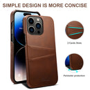 For iPhone 14 Pro Max Suteni Calf Texture Card Slots Phone Case (Brown)