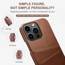 For iPhone 14 Pro Max Suteni Calf Texture Card Slots Phone Case (Brown)
