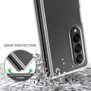For Samsung Galaxy Z Fold4 Frosted Hard PC Soft TPU Phone Case(Transparent)