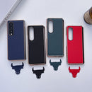 For Samsung Galaxy Z Fold4 5G Genuine Leather Luolai Series Nano Plating Phone Case(Red)