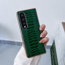 For Samsung Galaxy Z Fold4 5G Genuine Leather Weilai Series Nano Plating Phone Case(Green)