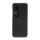 For Huawei P50 Pocket Plain Skin Litchi Texture Phone Case(Black)