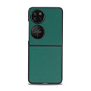 For Huawei P50 Pocket Plain Skin Litchi Texture Phone Case(Green)