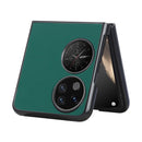 For Huawei P50 Pocket Plain Skin Litchi Texture Phone Case(Green)