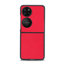 For Huawei P50 Pocket Cross Texture Phone Case(Red)