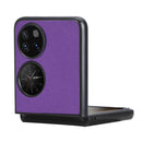 For Huawei P50 Pocket Cross Texture Phone Case(Purple)