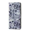 For Galaxy S20 Ultra 3D Pattern Magnetic Suction Horizontal Flip Leather Case with Holder & Card Slots & Wallet & Photo Holder(Skull Flower)