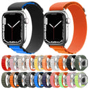 Nylon Watch Band for Apple Watch Series 8&7 41mm / SE 2&6&SE&5&4 40mm / 3&2&1 38mm (Black+green)
