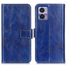 For Motorola Edge 30 Lite / Edge 30 Neo Retro Crazy Horse Texture Leather Phone Case(Blue)