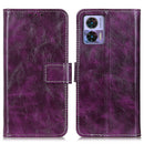 For Motorola Edge 30 Lite / Edge 30 Neo Retro Crazy Horse Texture Leather Phone Case(Purple)