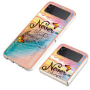 For Samsung Galaxy Z Flip4 Electroplating IMD TPU Phone Case with Ring(Dream Butterfly)