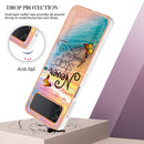 For Samsung Galaxy Z Flip4 Electroplating IMD TPU Phone Case with Ring(Dream Butterfly)