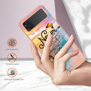 For Samsung Galaxy Z Flip4 Electroplating IMD TPU Phone Case with Ring(Dream Butterfly)