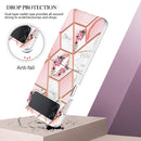 For Samsung Galaxy Z Flip4 Electroplating Marble Flower Pattern TPU Phone Case(Pink Flower)