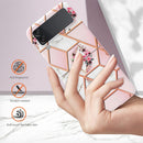 For Samsung Galaxy Z Flip4 Electroplating Marble Flower Pattern TPU Phone Case(Pink Flower)