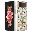 For Samsung Galaxy Z Flip4 Flowers and Plants Series IMD TPU Phone Case(Green Gardenia)