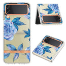 For Samsung Galaxy Z Flip4 Flowers and Plants Series IMD TPU Phone Case(Orchid Peony)