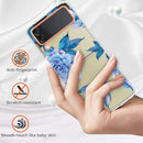 For Samsung Galaxy Z Flip4 Flowers and Plants Series IMD TPU Phone Case(Orchid Peony)
