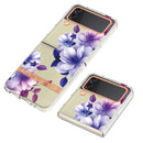 For Samsung Galaxy Z Flip4 Flowers and Plants Series IMD TPU Phone Case(Purple Begonia)