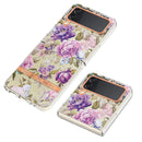 For Samsung Galaxy Z Flip4 Flowers and Plants Series IMD TPU Phone Case(Purple Peony)