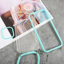 For iPhone 14 3 In 1 PC + TPU Transparent Phone Case(Mint Green)
