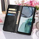 For Motorola Moto G62 5G Embossed Butterfly Flip Leather Phone Case(Black)