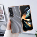 For Samsung Galaxy Z Fold4 Nano Electroplating Protective Phone Case(Silver Bead Grey)
