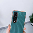 For Samsung Galaxy Z Fold4 Nano Electroplating Protective Phone Case(Green Grass)