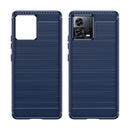 For Motorola Edge 30 Fusion/Moto S30 Pro Brushed Texture Carbon Fiber TPU Phone Case(Blue)