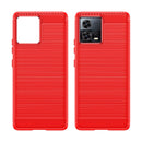 For Motorola Edge 30 Fusion/Moto S30 Pro Brushed Texture Carbon Fiber TPU Phone Case(Red)