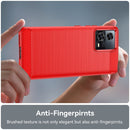 For Motorola Edge 30 Fusion/Moto S30 Pro Brushed Texture Carbon Fiber TPU Phone Case(Red)
