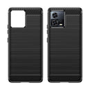 For Motorola Edge 30 Fusion/Moto S30 Pro Brushed Texture Carbon Fiber TPU Phone Case(Black)