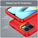 For Xiaomi Redmi A1 Brushed Texture Carbon Fiber TPU Phone Case(Red)