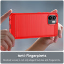 For Xiaomi Redmi A1 Brushed Texture Carbon Fiber TPU Phone Case(Red)