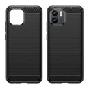 For Xiaomi Redmi A1 Brushed Texture Carbon Fiber TPU Phone Case(Black)