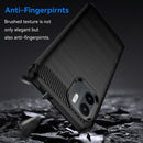 For Xiaomi Redmi A1 Brushed Texture Carbon Fiber TPU Phone Case(Black)